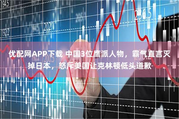 优配网APP下载 中国3位鹰派人物，霸气直言灭掉日本，怒斥美国让克林顿低头道歉